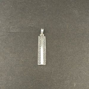 RECTANGLE SILVER PLATED PENDANT